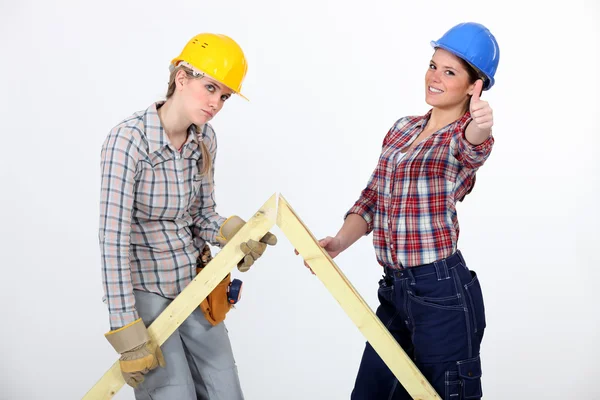 Two craftswomen working together — Stock Photo, Image