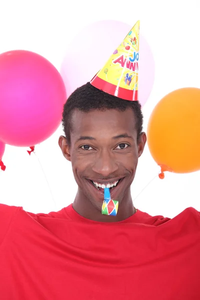 stock image Black man at birthday's party