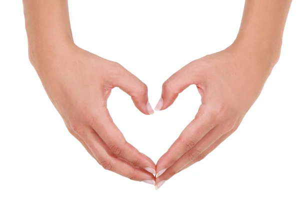 stock image Woman making a hearth symbol with her hands