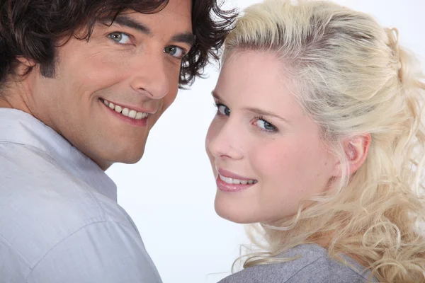 Head and shoulders of a loving couple — Stock Photo, Image