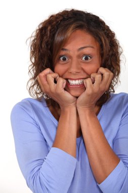 Excited woman clipart