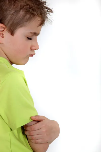 Little boy sulking — Stock Photo, Image