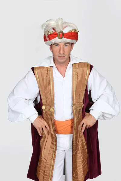 Mężczyzna ubrany w kostium genie — Zdjęcie stockowe