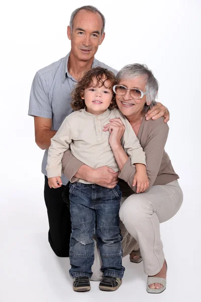 Abuelos y su nieto —  Fotos de Stock