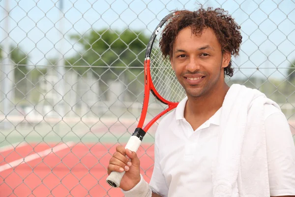 Portrait of a tennis player — Stock Photo, Image