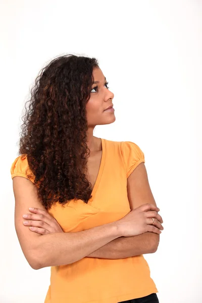 Negro mujer sulking . —  Fotos de Stock