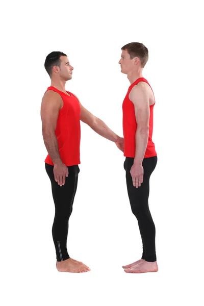 Due ginnaste maschi — Foto Stock