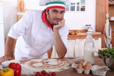 Pizza chef clipart