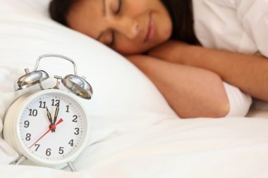 Woman having a lie in clipart