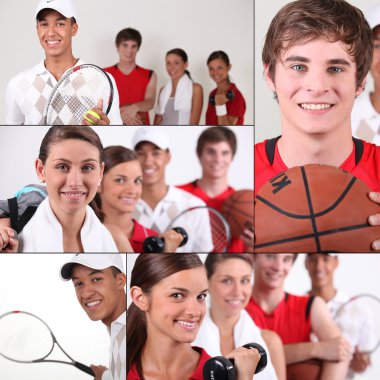 Sport themed collage clipart