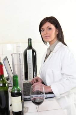 Female wine expert clipart