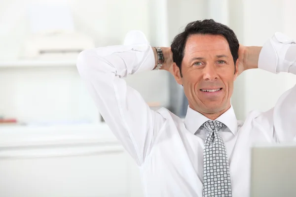 Relaxed businessman close-up — Stock Photo, Image