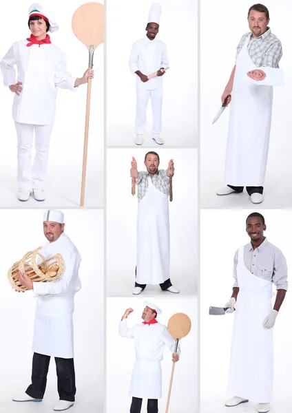 Small traders and restaurant employees — Stock Photo, Image