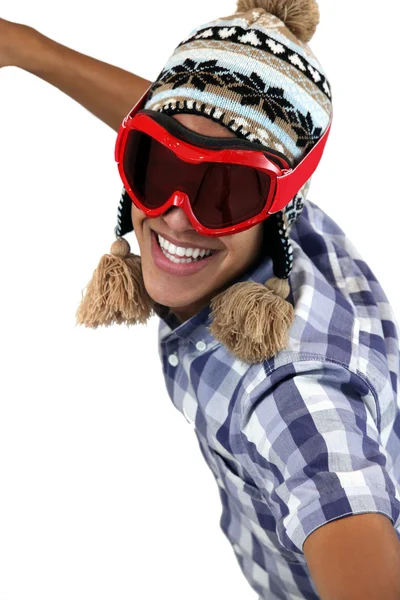 Metis chłopiec z maski narciarskie — Zdjęcie stockowe