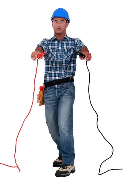Eletricista electrocutado — Fotografia de Stock