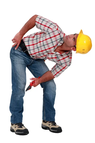 Workman looking up — Stock Photo, Image