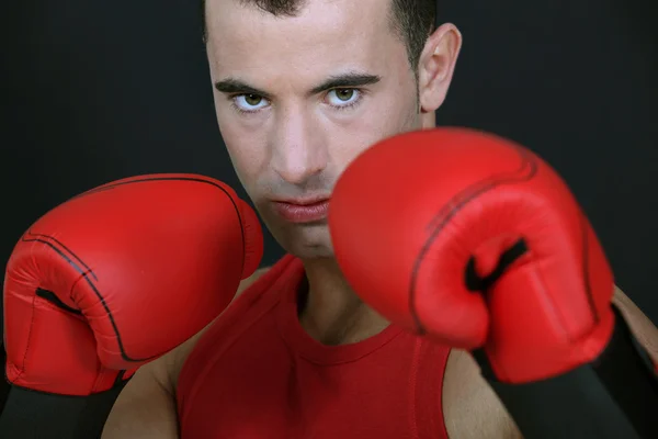 Людина, екіпірування для боксу — стокове фото