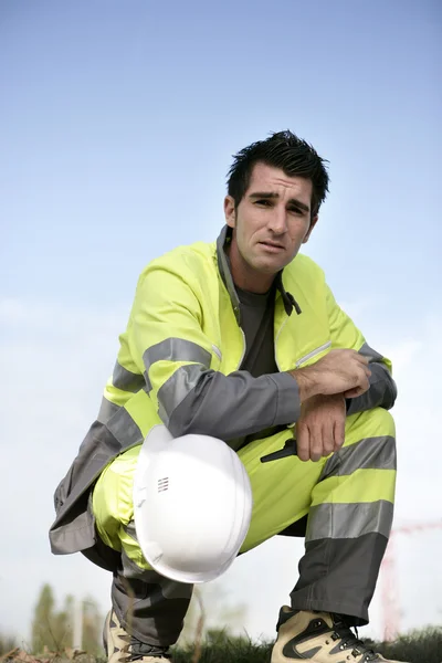 Man in high visibility clothing — Stock Photo, Image