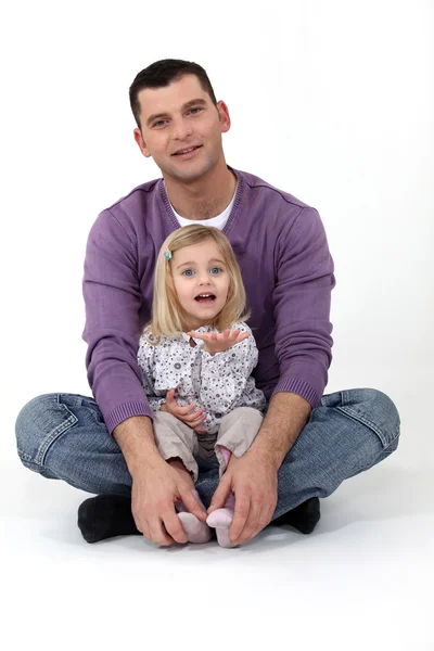 Bir baba ve kızı. — Stok fotoğraf
