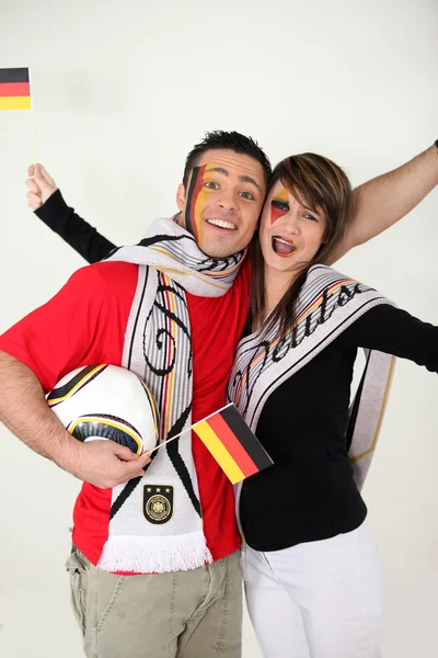 Duitse voetbal team fans — Stockfoto