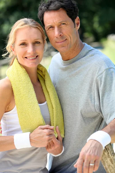 Ritratto di coppia di tennis — Foto Stock