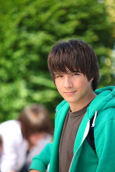 Portrait of teenager wearing hoodie — Stock Photo, Image