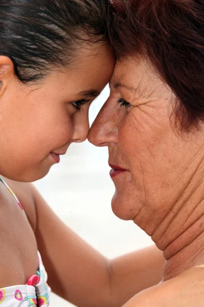 Close-up of a woman and child — Stock Photo, Image