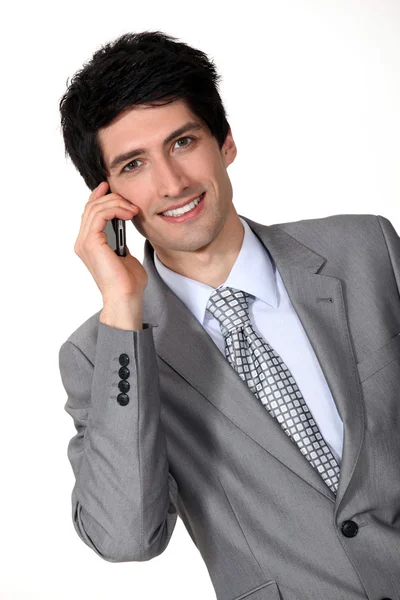 Uomo d'affari al cellulare — Foto Stock