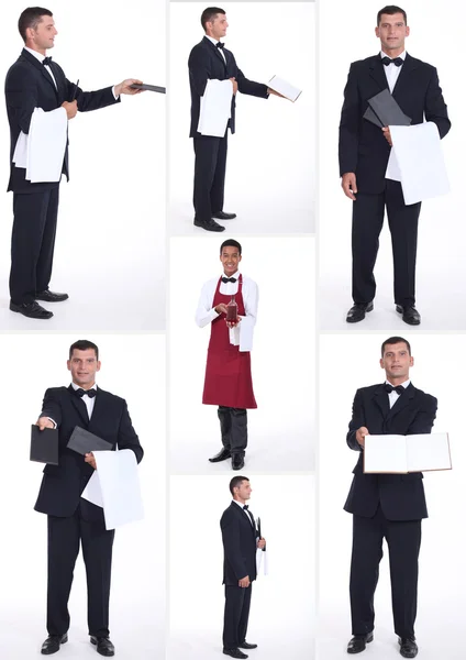 Collage of hospitality workers — Stock Photo, Image