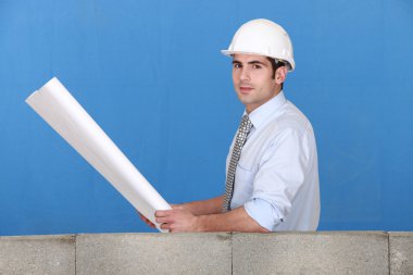 A construction manager clipart