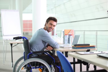 Disabled worker clipart