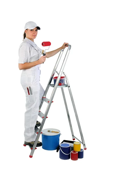 Female decorator — Stock Photo, Image