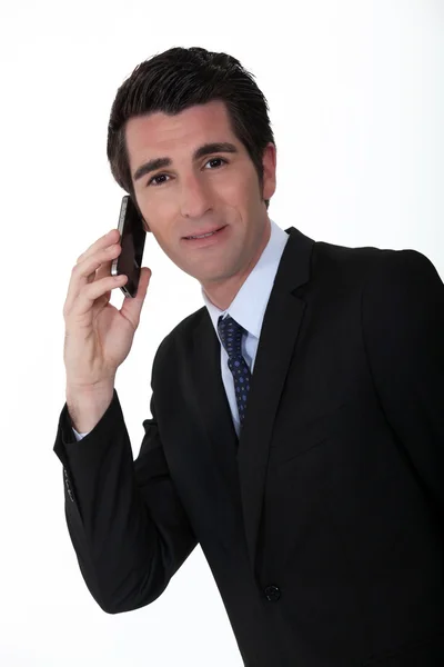 Homme d'affaires faisant un appel téléphonique — Photo