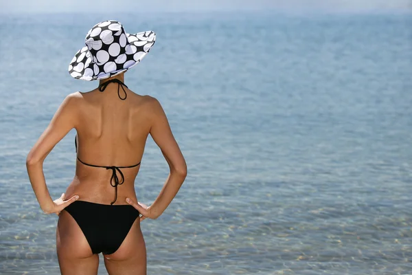 Woman in swimsuit, back view — Stock Photo, Image