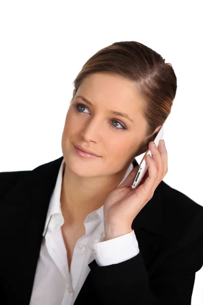 Young woman on the phone — Stock Photo, Image