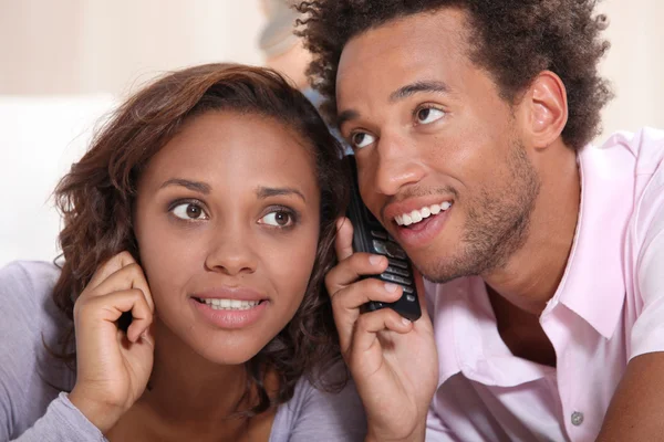 Couple on the phone — Stock Photo, Image