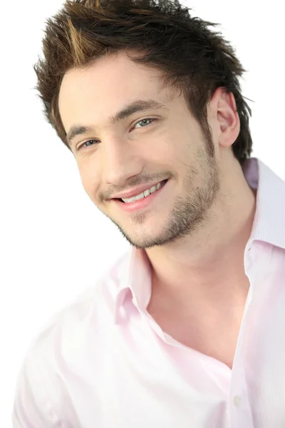 stock image Portrait of a young man with gelled hair