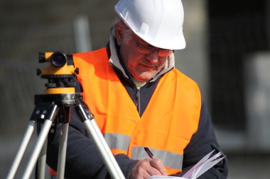 Surveyor working clipart