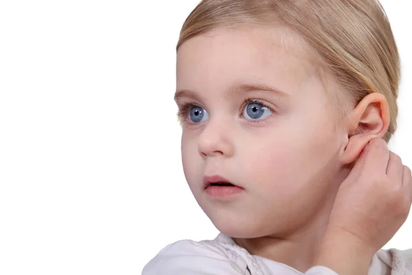 Delightful blue-eyed little girl — Stock Photo, Image