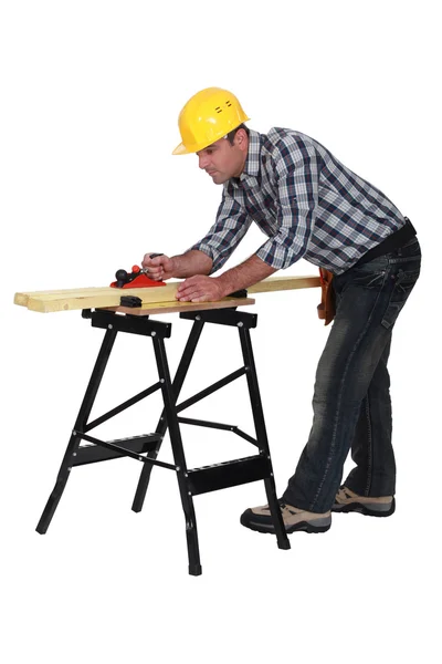 Lixamento de carpinteiro — Fotografia de Stock