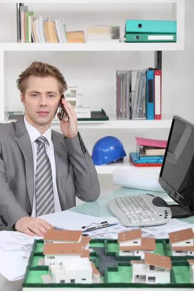 Portrait of young architect in office — Stock Photo, Image