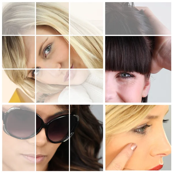 Montaje de ojos femeninos jóvenes —  Fotos de Stock