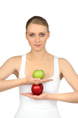 Ballerina and apples clipart