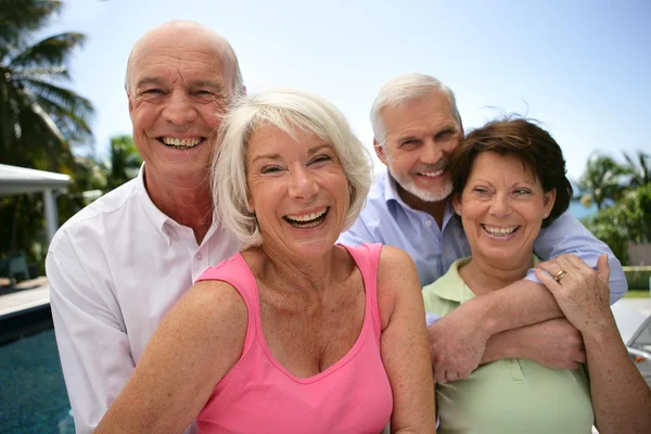 Two old couples — Stock Photo, Image