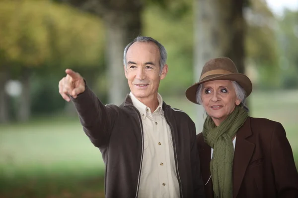 Älterer Bürger und seine Ehefrau — Stockfoto