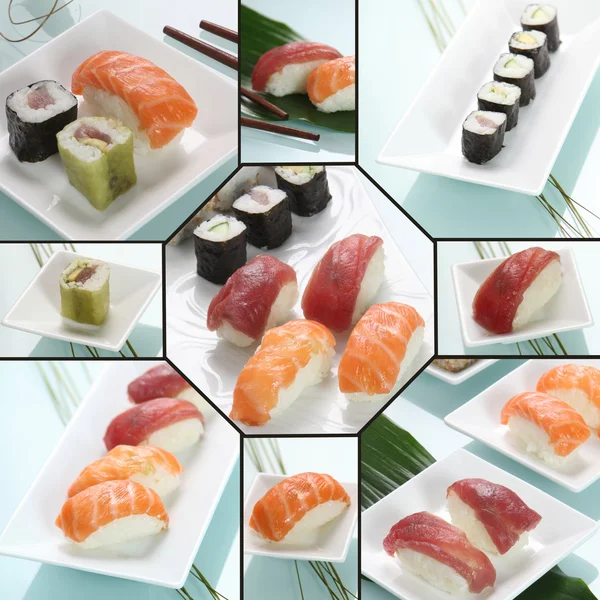 Sushi och makis — Stockfoto