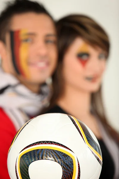 Fanoušci německého fotbalového týmu — Stock fotografie