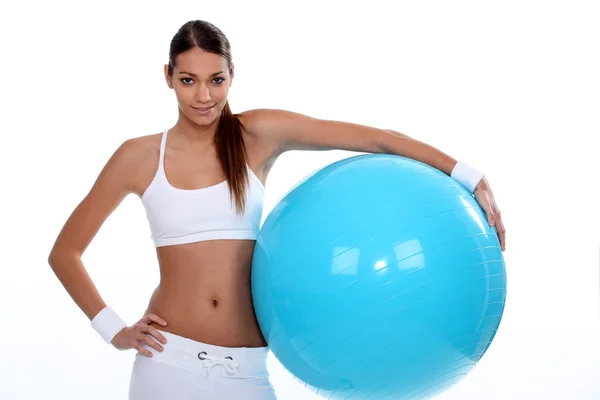Exercícios de bola de plástico — Fotografia de Stock