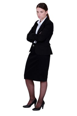 Annoyed businesswoman clipart