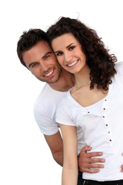 Young couple in love clipart
